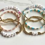 Bracelets de perles à perles personnalisés pour fille 