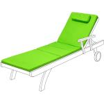 Coussins de chaise longue vert lime pliables 