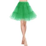 Jupons verts en tulle lavable à la main courts Taille XL look fashion pour femme 