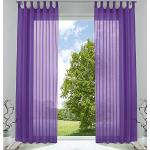 Voilages Gardinenbox violets transparents en lot de 2 
