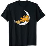 Garfield Halloween Crescent Moon Broom Riding Garfield T-Shirt
