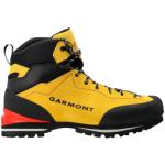 Chaussures de randonnée Garmont jaunes en daim en gore tex imperméables pour homme en promo 