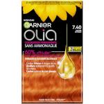 Colorations Garnier Olia pour cheveux longue tenue sans ammoniaque pour cheveux longs texture lait en promo 