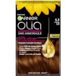 Colorations Garnier Olia dorées pour cheveux longue tenue sans ammoniaque pour cheveux longs texture lait en promo 