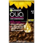 Colorations Garnier Olia dorées pour cheveux longue tenue sans ammoniaque pour cheveux longs texture lait en promo 