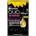 Colorations Garnier Olia noires pour cheveux longue tenue sans ammoniaque pour cheveux longs texture lait en promo 
