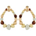 Boucles d'oreilles en perles Gas Bijoux jaunes en laiton à perles made in France look fashion pour femme 