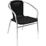 Chaises design grises en aluminium avec accoudoirs 