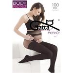 Gatta Body Protect 100Den – Collants pour femmes enceintes avec Culotte spéciale douce et très élastique Mat - noir(3-M nero)