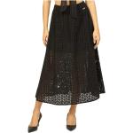 Jupes longues Gaudi noires à logo en dentelle maxi Taille XL pour femme 