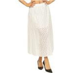 Jupes longues Gaudi blanches à logo en dentelle maxi Taille XL pour femme 