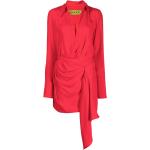 Robes de soirée longues rouges à manches longues à col en V Taille XS pour femme en promo 