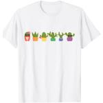 T-shirts blancs à motif cactus Meme / Theme Gay Pride Taille S classiques pour homme 
