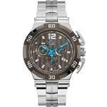 Montres-bracelet GC gris acier à quartz chronomètre look fashion chronographes en verre minéral pour homme 