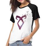GDESFR Shadowhunters T-shirt de baseball à manches courtes pour femme avec col rond - - XX-Large