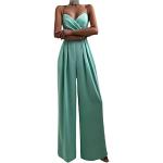 Combi pantalons de mariage turquoise à col en V Taille S look fashion pour femme en promo 