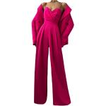 Combi pantalons de mariage roses à col en V Taille XL look fashion pour femme en promo 