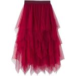 Jupes longues rouges en tulle Tailles uniques look fashion pour femme 