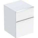 Geberit iCon armoire d'appoint 502315012 45x60x47,6cm, 2 tiroirs, blanc / laqué brillant / poignée chromée