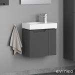 Geberit iCon Lave-mains avec meuble sous-lavabo evineo ineo5, 2 portes et poignée encastrée, 124053000+BE0317AN