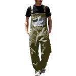 Pantalons de ski verts en toile imperméables coupe-vents Taille XL look Hip Hop pour homme 