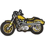 Gemelolandia | Patch brodé thermocollant Harley Davidson jaune 9,5 x 5 cm | Facile à Mettre sur des Vestes, des Maillots, des Chemises et des Objets en Tissu | Taille Unique