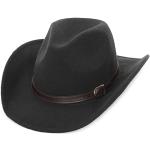 Chapeaux Fedora noirs en feutre 58 cm Tailles uniques classiques pour femme 