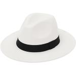 Chapeaux Fedora blancs 57 cm Tailles uniques look fashion pour homme 