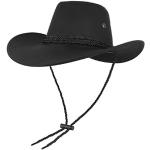 Chapeaux de cowboy noirs 58 cm Taille L look fashion pour femme 
