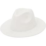 Chapeaux Fedora blancs 57 cm Tailles uniques look fashion pour femme 