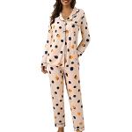 Pyjamas combinaisons pour fêtes de Noël d'automne kaki en flanelle à motif lapins Taille XXL plus size look sexy pour femme 