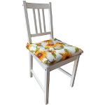 Galettes de chaise multicolores à motif fleurs moelleuses 40x40 cm 