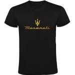 Genérico T-shirt Fan Maserati - Cadeau pour les automobilistes - Logo Or, Noir , S