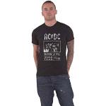 T-shirts à imprimés noirs AC/DC Taille M look fashion pour homme 