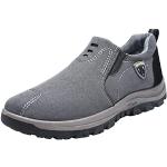 Chaussures de randonnée grises en toile à paillettes pour pieds larges Pointure 42 plus size look casual pour femme 