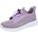 Chaussures de randonnée violettes légères à scratchs Pointure 37 look casual pour femme 