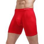 Boxers en microfibre rouges en coton Taille 5 XL look fashion pour homme 