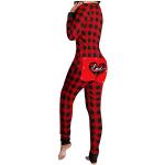 Pyjamas combinaisons pour fêtes de Noël rouges en velours Taille M look sexy pour femme 