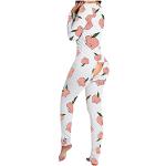Pyjamas combinaisons roses à effet léopard en popeline à motif licornes Taille S look utility pour femme 