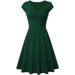 Robes de soirée longues vertes à manches courtes Taille XL plus size style bohème pour femme 