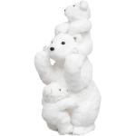 Décorations de Noël blanches à motif ours de 22 cm 