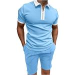Survêtements de foot bleus imprimé africain à manches longues Taille S plus size look fashion pour homme 