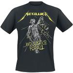 T-shirts noirs à manches courtes Metallica à manches courtes à col rond Taille XXL look fashion pour homme en promo 
