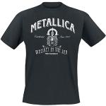 T-shirts noirs à manches courtes Metallica à manches courtes à col rond Taille 3 XL look fashion pour homme 