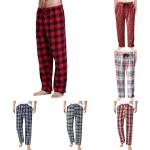 Pantalons de pyjama d'automne rouges en flanelle Taille S classiques pour homme 
