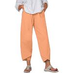 Pantalons carotte orange Taille M plus size look casual pour femme 