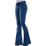 Pantalons cargo bleues foncé stretch Taille XL look fashion pour femme 