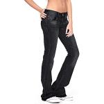 Pantalons cargo d'hiver noirs stretch Taille XL look fashion pour femme 