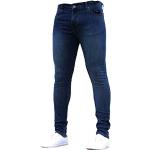 Jeans slim bleu indigo délavés à motif Amsterdam stretch Taille 4 XL plus size look fashion pour homme 
