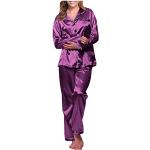 Pyjamas en velours violets à fleurs en velours Lilo & Stitch Bob l'Éponge Taille 4 XL look sexy pour femme 
